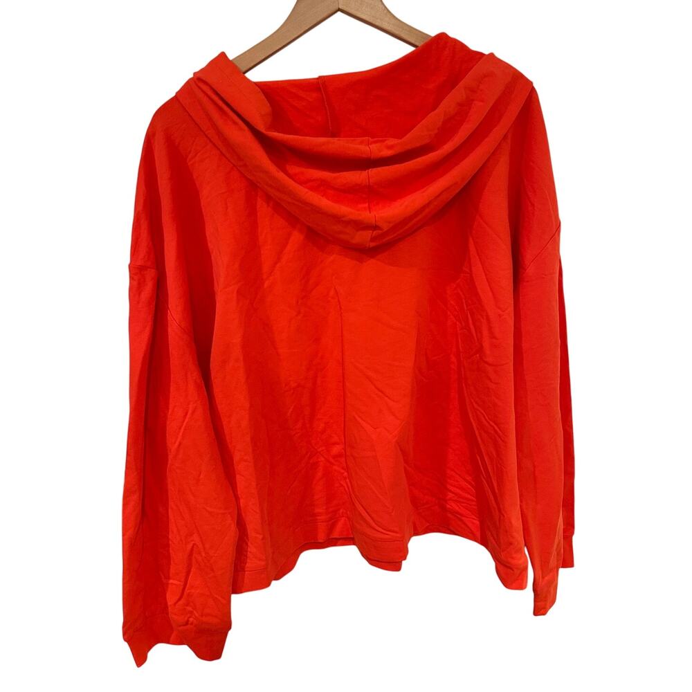 Buykud Plus Size Oversized Hoodie 4X Orange Long Sleeve Casual‎ Pullover Cropped - Picture 4 of 4